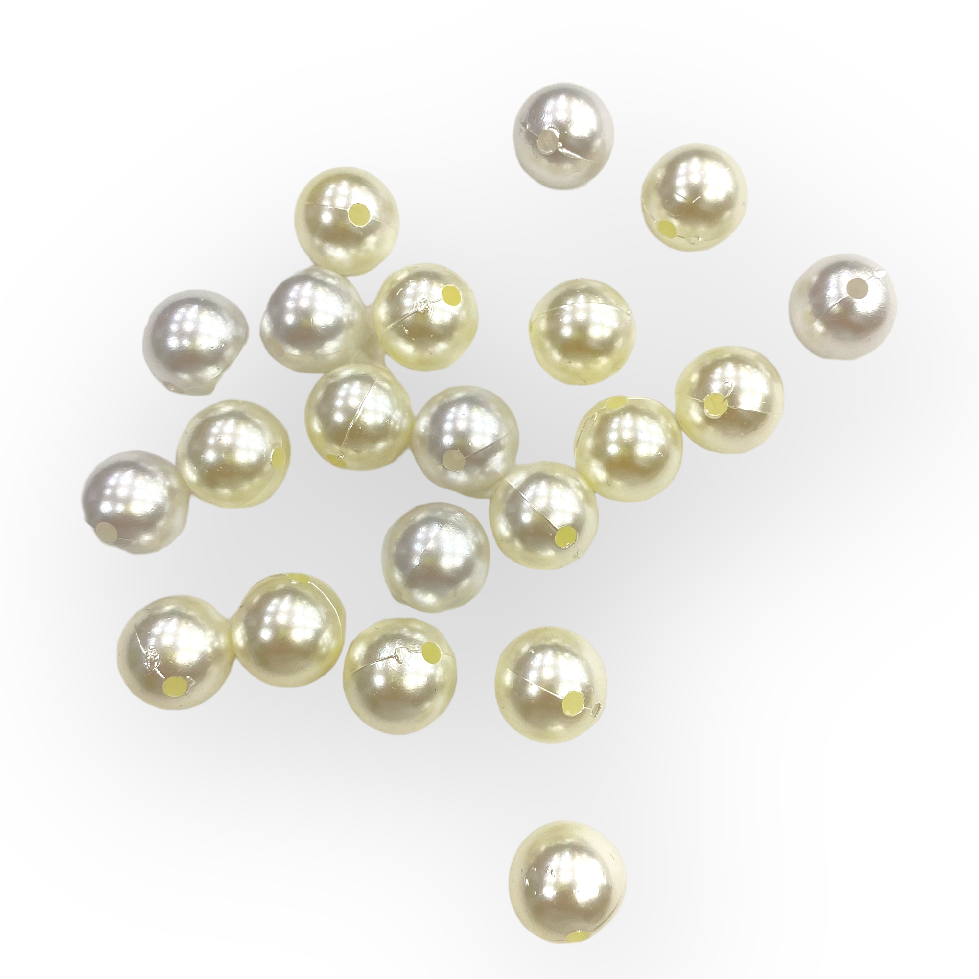 Yuvarlak Krem İri İnci 18 MM - 5 Adet