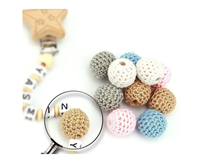 Örme Renkli Ahşap Boncuklar