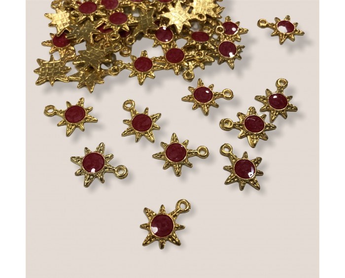 Altın Kaplama Lisanslı Sallantı Kırmızı Sembol