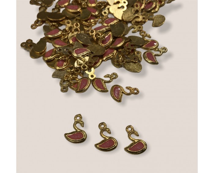 Altın Kaplama Lisanslı Sallantı Pembe Kuğu