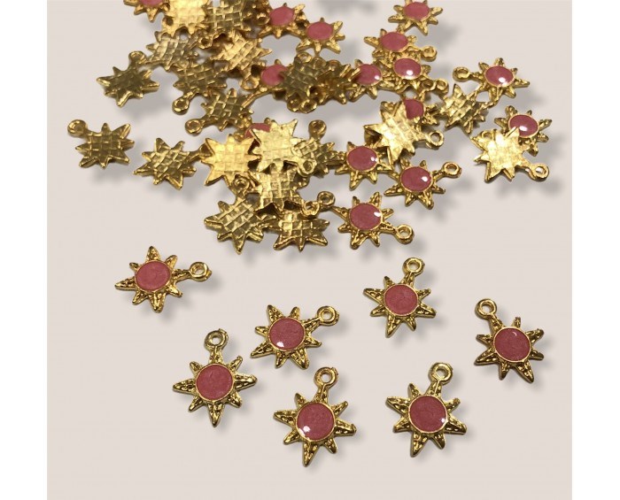 Altın Kaplama Lisanslı Sallantı Pembe Sembol