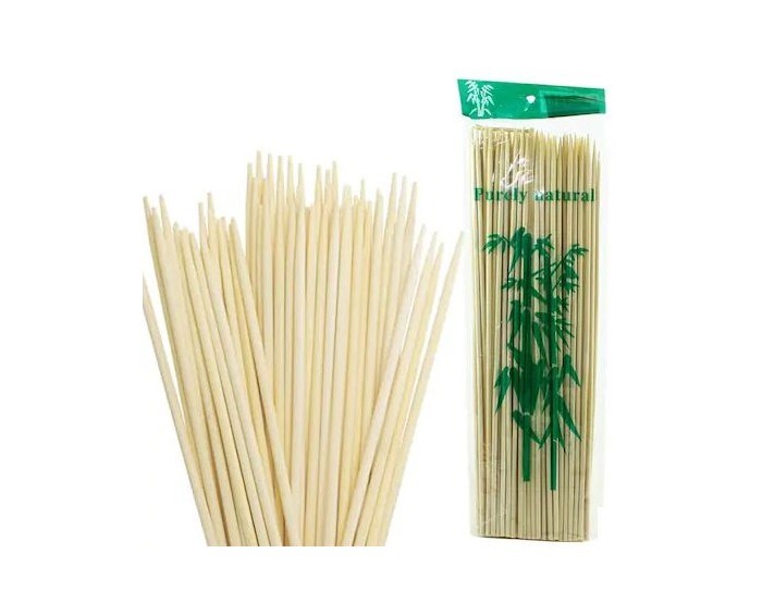 Ham Ahşap Bambu Şiş 25 cm (100 Adet)