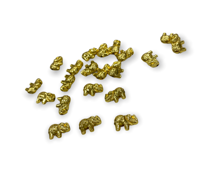 Parlak 24K Kararmaz Fil Ara Model