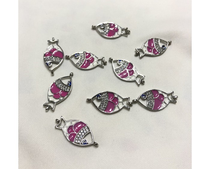 Rodyum Zirkon İşleme stone Fish Ara Modeller 