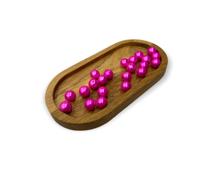 Yuvarlak Fuşya İri İnci 12 MM - 5 Adet