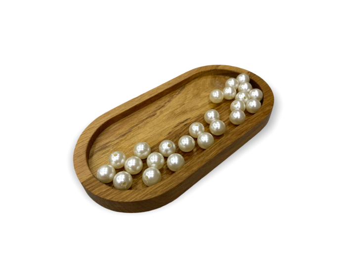 Yuvarlak Krem İri İnci 12 MM - 5 Adet