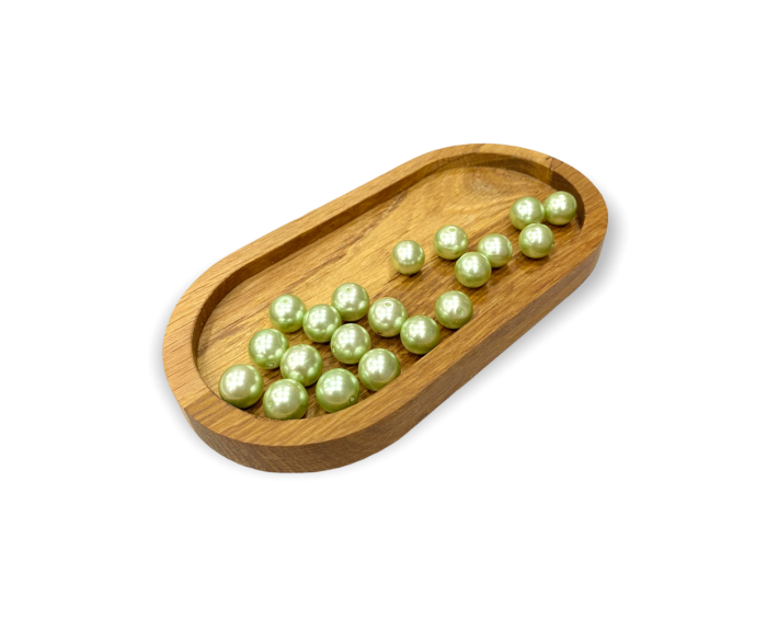 Yuvarlak Mint Yeşili İri İnci 12 MM - 5 Adet