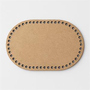 Ahşap Oval Taban 14x20 - Tığ İşi Çanta, Sepet, Örgü Taban Motifi