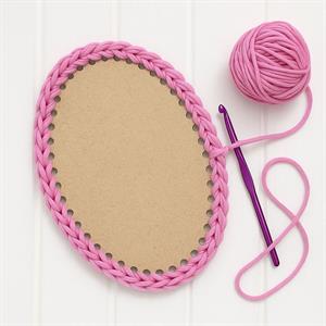 Ahşap Oval Taban 14x20 - Tığ İşi Çanta, Sepet, Örgü Taban Motifi
