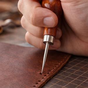 Ahşap Saplı Biz Deri El Aleti