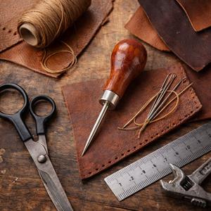 Ahşap Saplı Biz Deri El Aleti