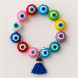 Akrilik Renkli Plastik Nazar Boncuğu – 20 MM (5li Karışık Paket)