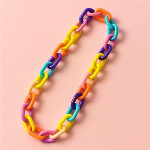 Akrilik Renkli Zincir Model 50 CM