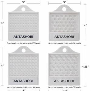 AKTASHOBI Boncuk Sayacı Dörtlü Set 3-8 MM Arası 