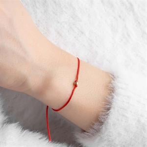 Altın Kırmızı İpli Dorika Bileklik