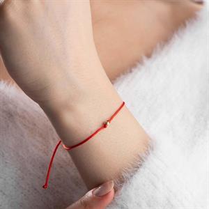 Altın Kırmızı İpli Dorika Bileklik
