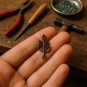 Antik Çelik Retro Kulplu Yaprak