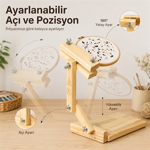 Ayarlı Ayaklı Nakış Kasnak Standı No:1