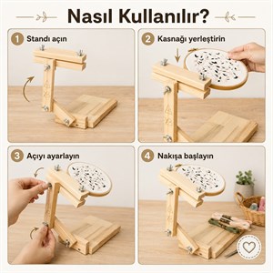 Ayarlı Ayaklı Nakış Kasnak Standı No:1