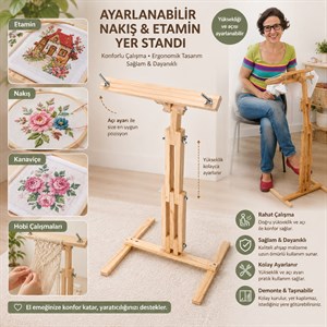 Ayarlı Ayaklı Nakış Kasnak Standı No:2