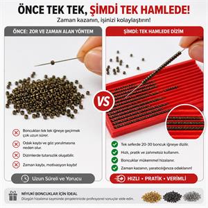 BeadLine Pro Hızlı Boncuk Dizici - Miyuki Boncuk Dizici – Tek Hamlede Dizim Aparatı