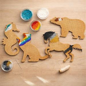 Boncuk İşleme Sanatı Ahşap Pano Seti