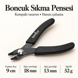 Boncuk Sıkma Pensesi – Kompakt Çelik Model