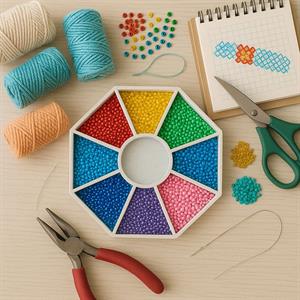 Boncuk Tablası 8 Bölmeli