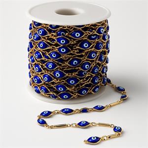 Çelik (316L) Y Kolye ve Takı Zincirleri - Eye Beads Flow
