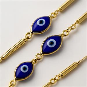 Çelik (316L) Y Kolye ve Takı Zincirleri - Eye Beads Flow