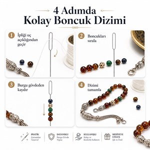 Çelik Burgulu Boncuk Dizim İğnesi