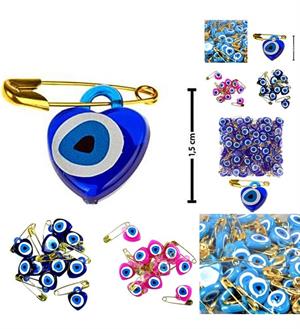 Çengelli İğne Nazar Boncuk Model / 75li Paket