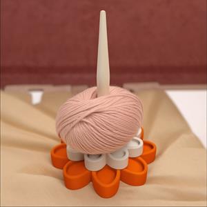 Çiçek Desenli Yumak Döndürücü