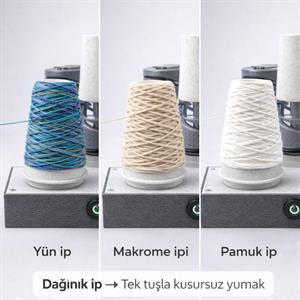 Çile Tutucu - PRO. Otomatik İplik Sarıcı, Automatic Motorized Yarn Winder