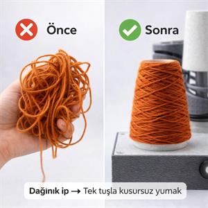 Çile Tutucu - PRO. Otomatik İplik Sarıcı, Automatic Motorized Yarn Winder