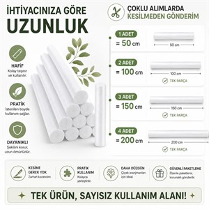 Dekoratif Köpük Destek Çubuğu – İstenilen Uzunlukta