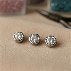 Delikli Taş İşlemeli Yuvarlak Aksesuar 5li Paket