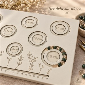 Desenli, Yuvalı Bileklik Dizim ve Ölçü Tablosu