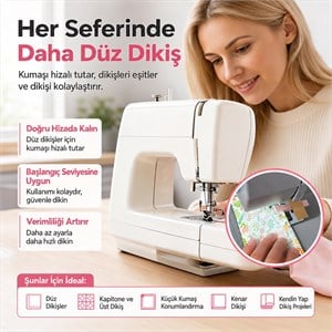 DikişHiza Pro – Çok Ölçülü Dikiş Makinesi Kılavuz Seti + Stant
