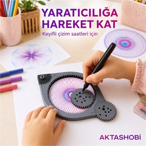 Dişli Çarklı Spiral Çizim Seti Pro ve Basic