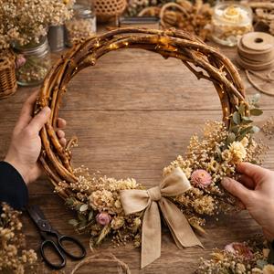 Doğal Üzüm Dalı Halka – El Yapımı Dekor Tabanı