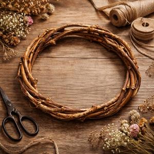 Doğal Üzüm Dalı Halka – El Yapımı Dekor Tabanı