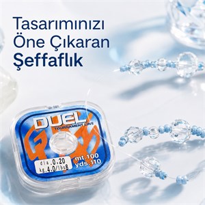 DUEL Tournament Line Şeffaf Misina – 0,20 mm Çok Kuvvetli