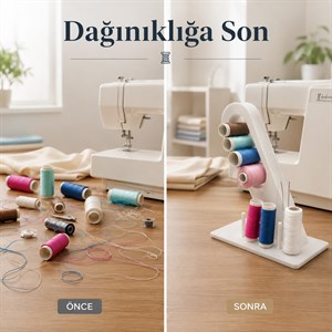 Düzenli ve Şık Tasarım İğne - İplik Standı