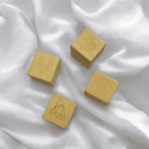 Emzik Askı Arası Ham Ahşap Figürlü Küpler