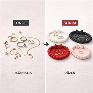 Fiyonklu Burgu Dekoratif Takı Tepsisi