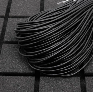 Hakiki 6 MM (Gerçek) Deri Siyah 50 CM Paket