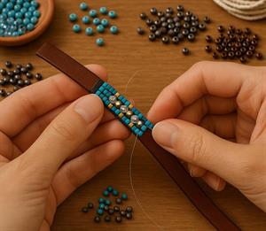 Hakiki Gerçek Deri Yassı Bileklik Kordonları