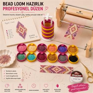 Halka Boncuk Organizeri 12li Set - Numaralı ve Çift Renk