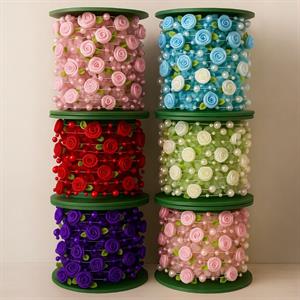 İnci Detay - Güllü Metrelik Şerit 50 CM